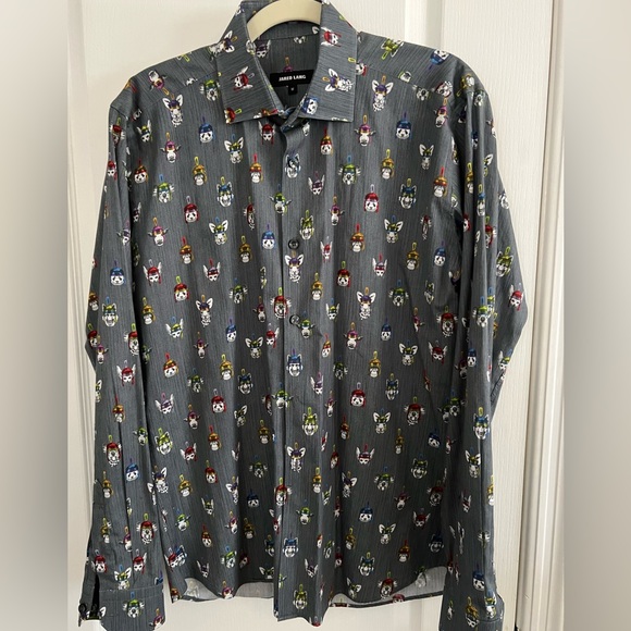 Jared Lang Animals in Helmets Button Down M - Picture 1 of 14